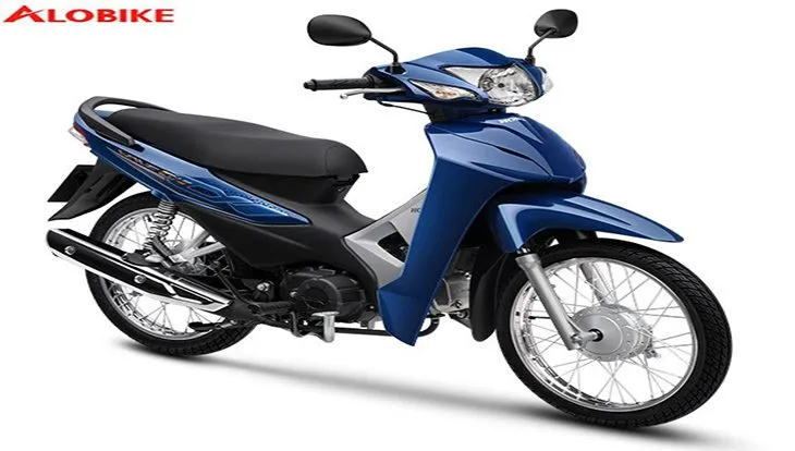 Chi tiết Wave Alpha 2019 màu Xanh Đậm với thiết kế tem và mặt đồng hồ khoa học