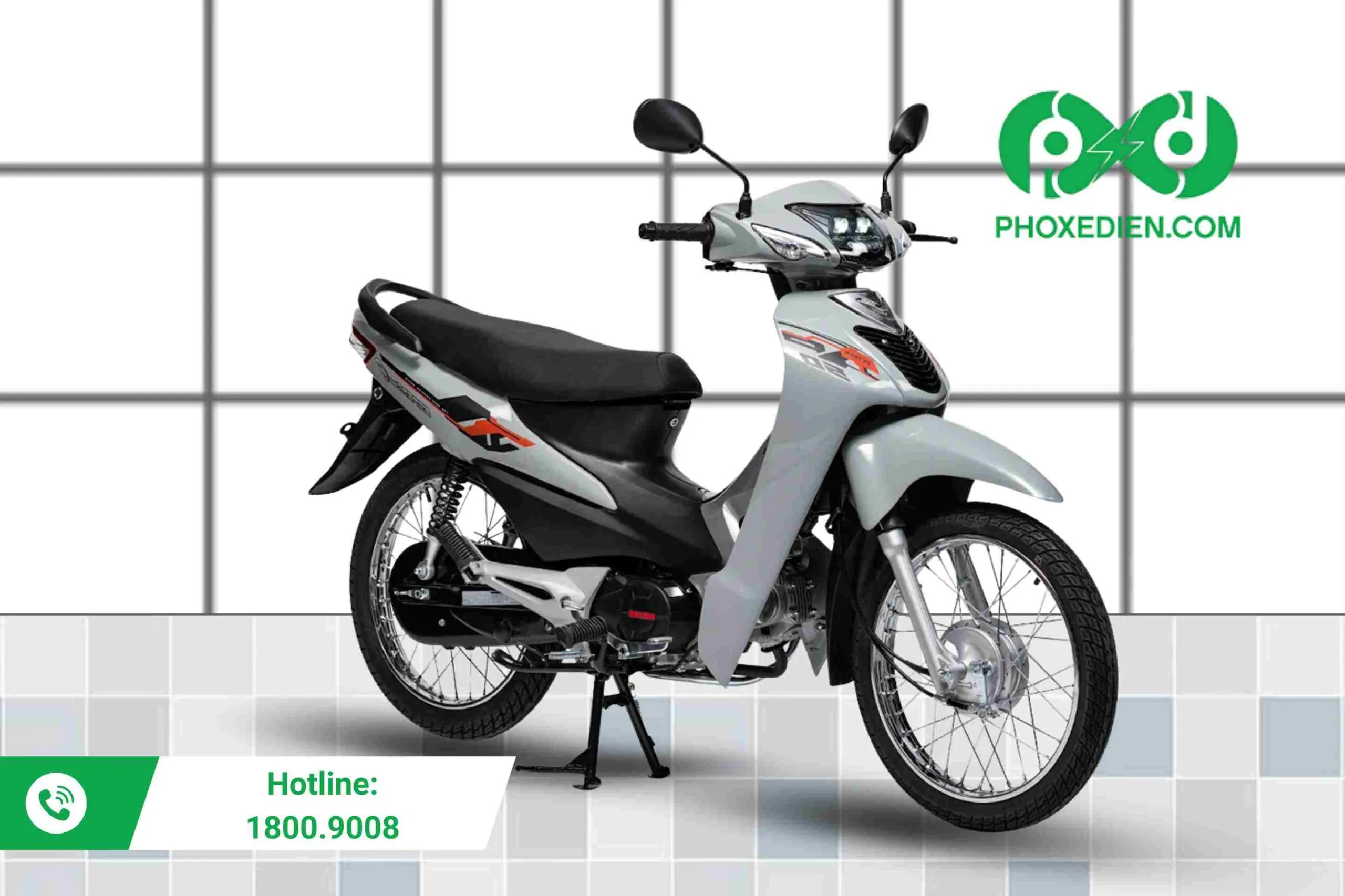 Xe Detech 50cc màu đỏ, thiết kế trẻ trung tiết kiệm nhiên liệu, phù hợp ngân sách mua xe wave mới nhất giá bao nhiêu