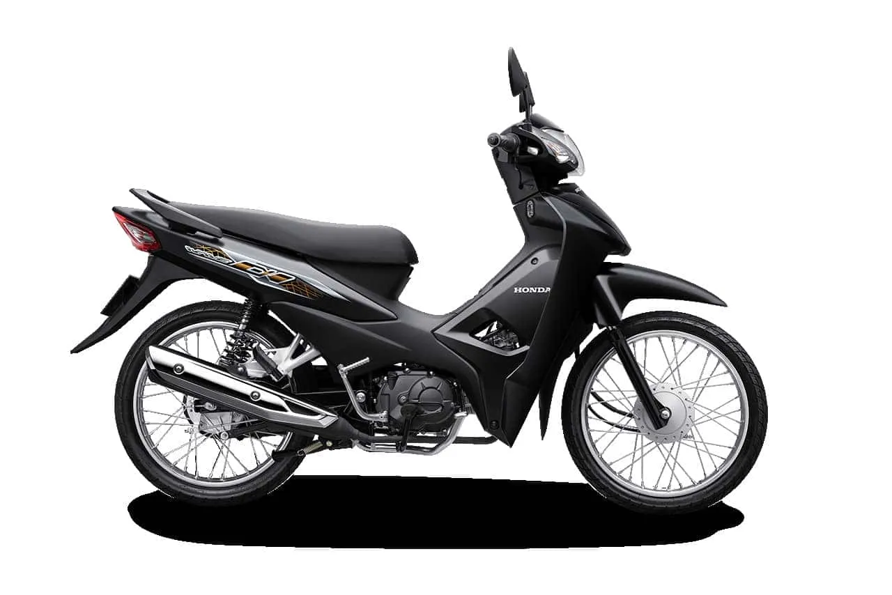 Phiên bản Honda Wave Alpha 110cc màu đen nhám đặc biệt, thiết kế nhấn mạnh vào yếu tố nhẹ nhàng của xe
