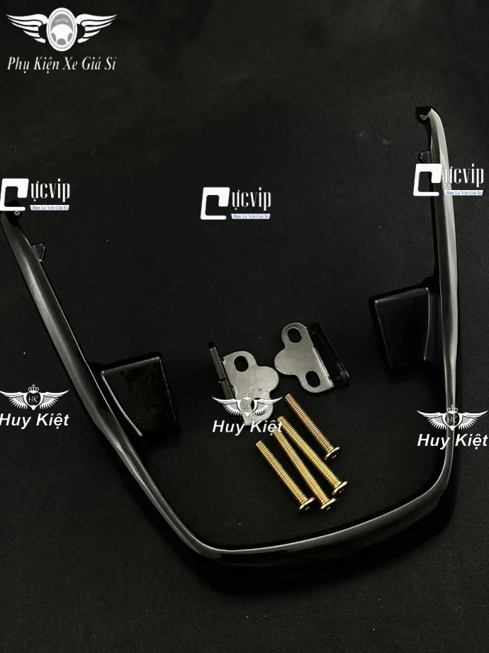 Phụ kiện cảng sau nhôm đúc kiểu Sipo màu đen gắn cho Wave Alpha 2017 và Wave RS