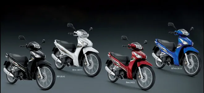 Honda Wave 125i Thái Lan có nhiều màu tùy chọn