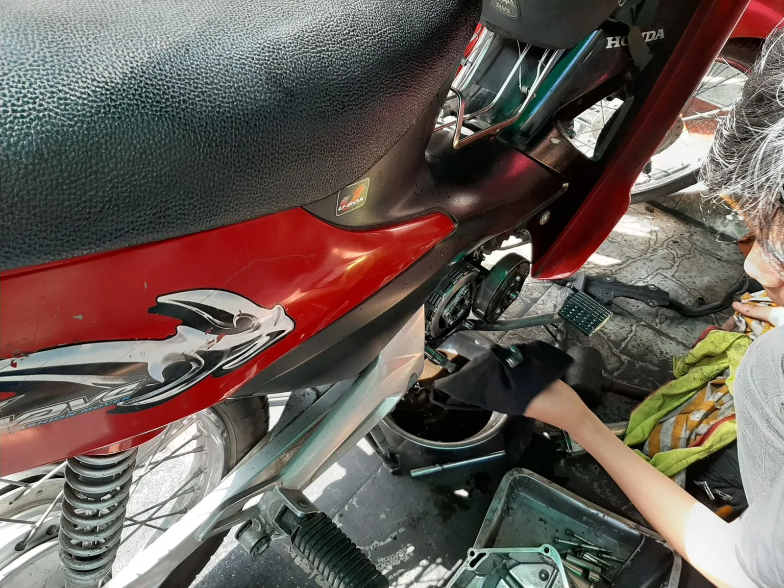 Chiếc xe Wave 110 sau khi hoàn thành quy trình làm nồi