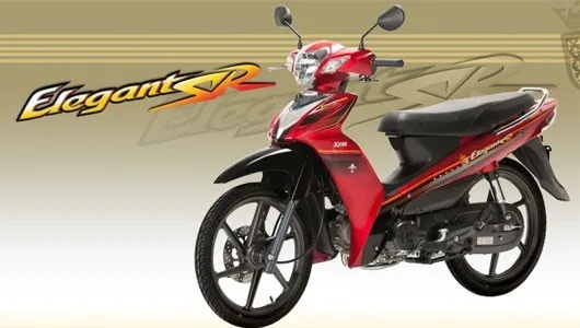Hình ảnh minh họa cho các mẫu xe máy số giá rẻ, bao gồm Suzuki Revo và SYM Elegant SR
