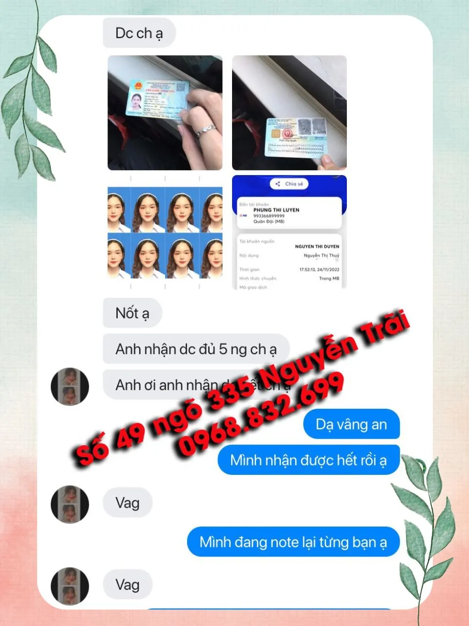 Cam kết rõ ràng về dịch vụ