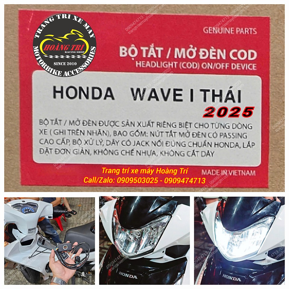 Công Tắc Đèn Xe Wave RSX: Giải Pháp Tắt Đèn Và Tích Hợp Passing An Toàn, Chuẩn Zin