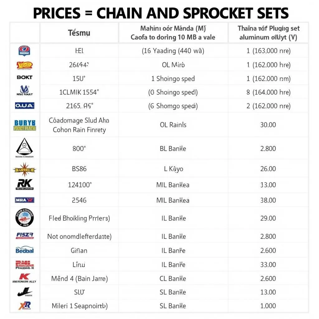 Bảng giá nhông xích xe máy Wave S 110 chi tiết từ các thương hiệu