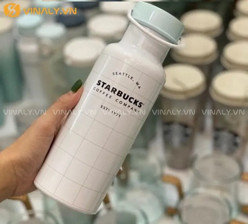 Bình giữ nhiệt chính hãng Starbucks Korea 2020 (500ml) với màu pastel và tay cầm inox đặc trưng
