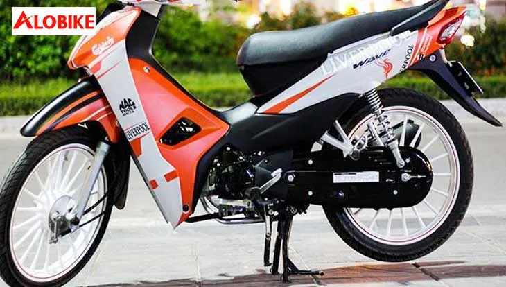 Decal xe Wave cam đen với thiết kế trẻ trung và năng động