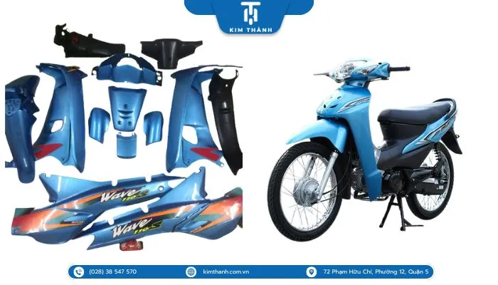 Dàn áo và dàn nhựa xe Wave Honda, phụ tùng thay thế thẩm mỹ cao