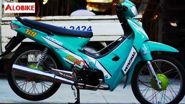 Mẫu dán đề can xe Wave xanh mát tươi mới