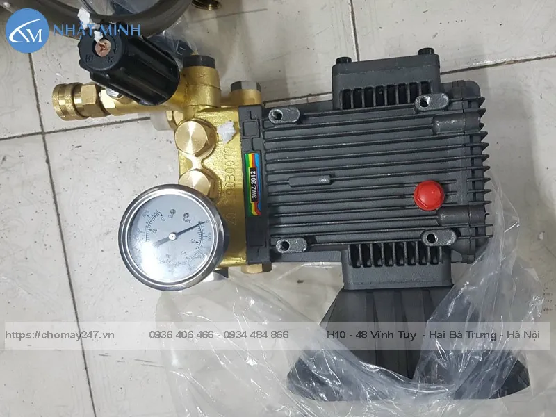 Đầu bơm máy rửa xe cao áp 7.5kw Lutian chính hãng, vỏ đồng nguyên khối