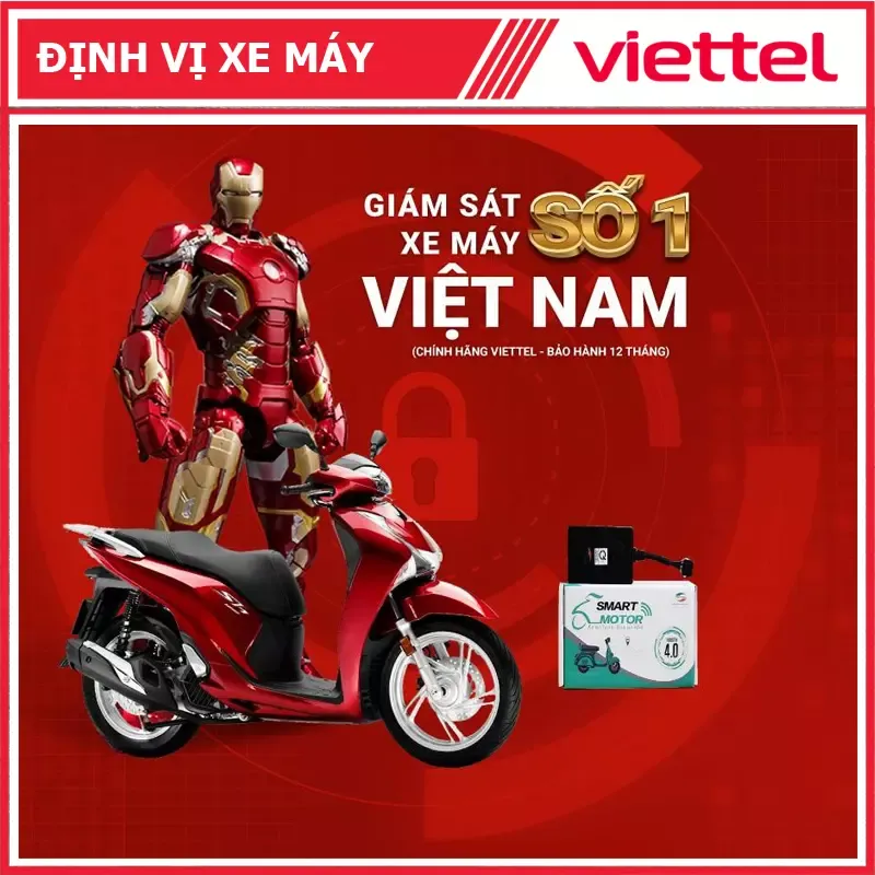 Định vị xe máy Viettel Smart Motor chính hãng, giải pháp chống trộm hiệu quả