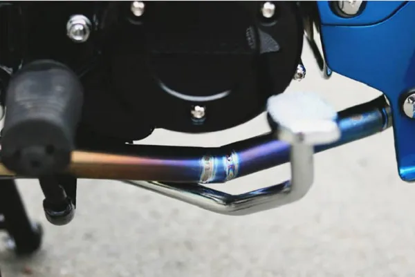 Độ cổ pô cho Wave bằng Titanium giúp pô vừa chịu nhiệt tốt vừa đẹp hơn khi hiện 7 màu