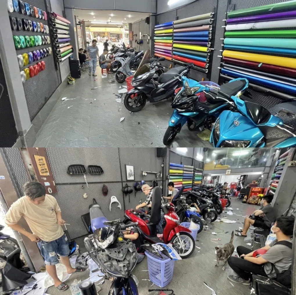 Hình ảnh thể hiện lý do nên dán decal xe máy, bảo vệ lớp sơn