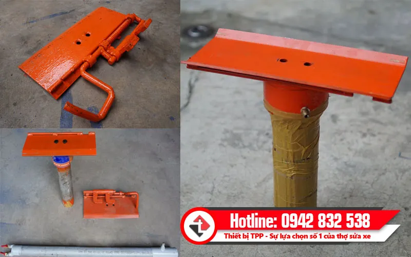 Quy trình lắp đặt giá đỡ rửa xe máy vào nền móng