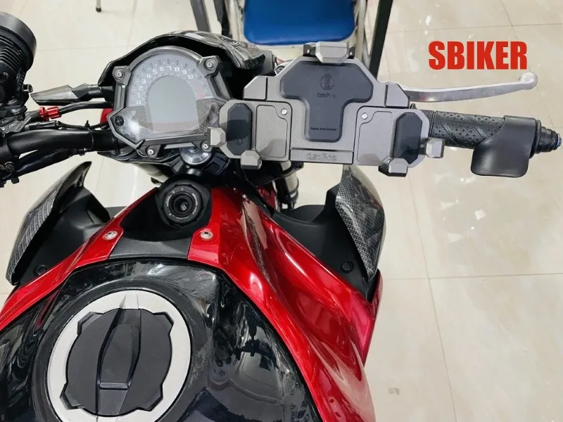 Kẹp Điện Thoại Nhôm CNC Chất Lượng Cao Gắn Xe Phân Khối Lớn Tăng Độ Ổn Định Khi Đi Tour