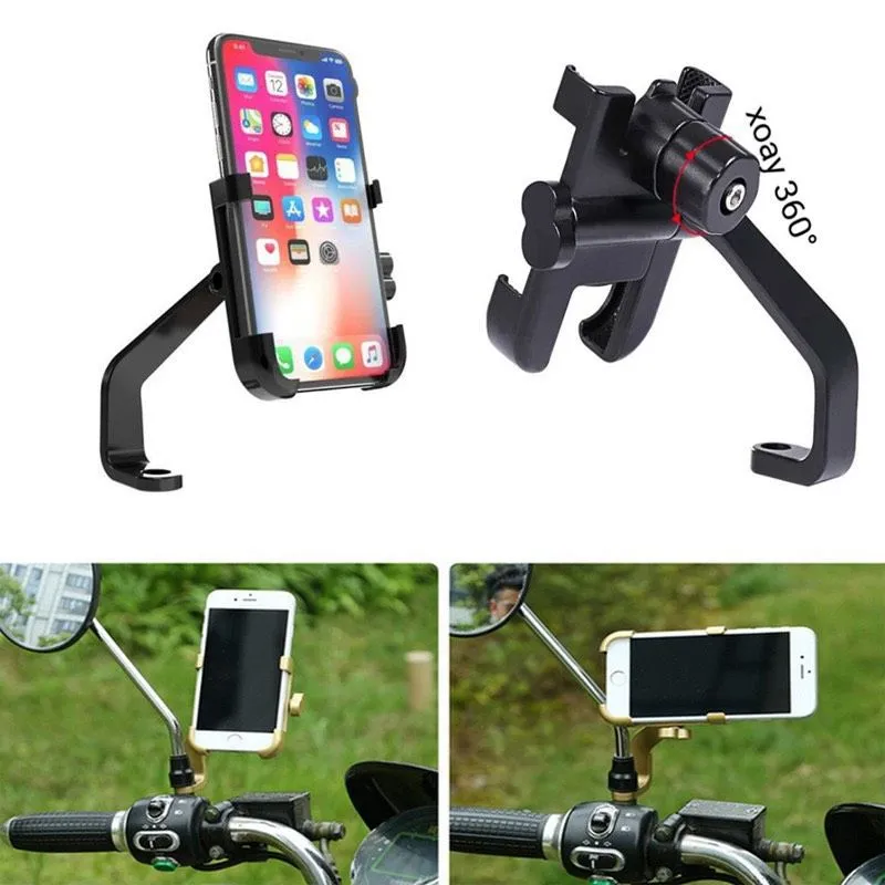 Kẹp điện thoại, giá đỡ điện thoại trên xe máy C2 với khả năng xoay 360 độ linh hoạt
