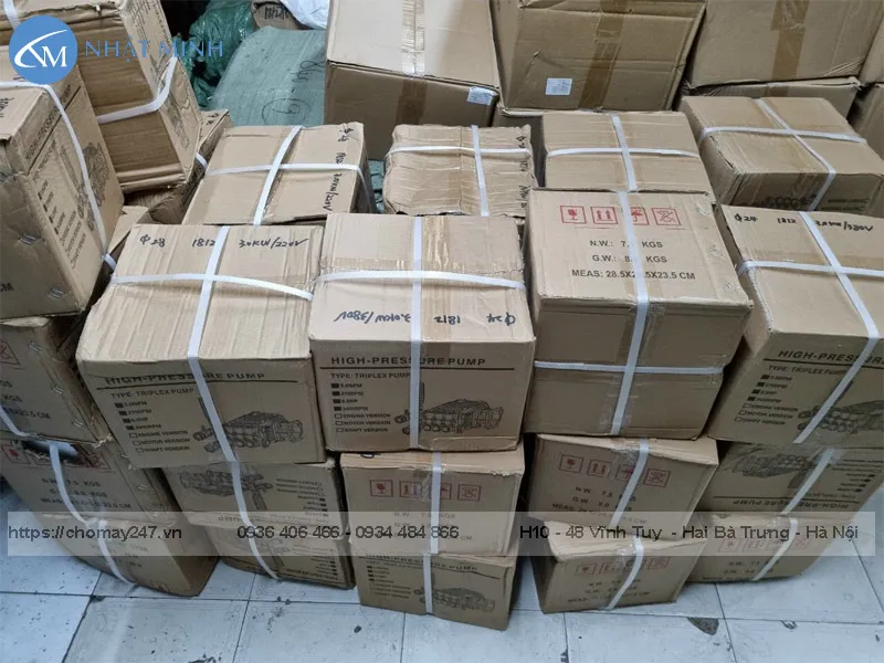 Kho nhập khẩu đầu bơm máy rửa xe cao áp 7.5kw quy mô lớn