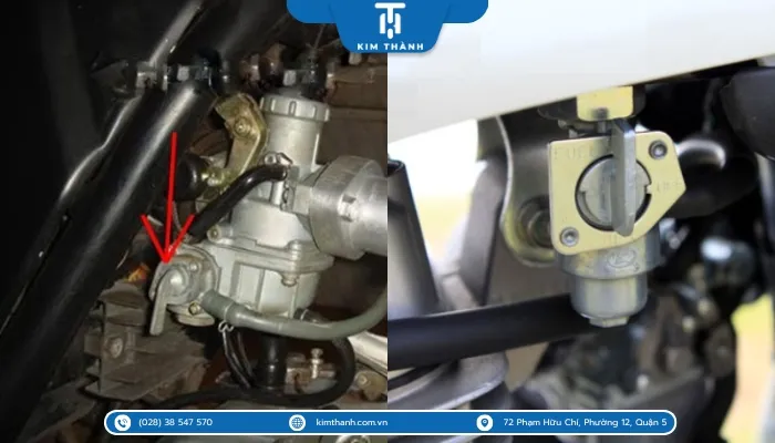 Khóa xăng xe máy nằm ở đâu?