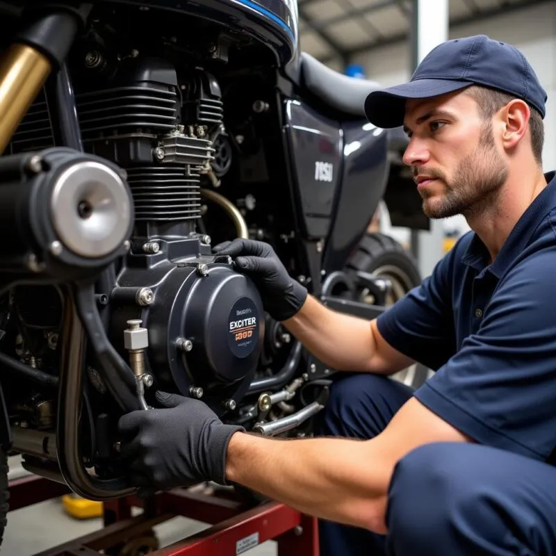 Kiểm tra số khung xe máy Exciter cũ là bước quan trọng nhất để xác định tính pháp lý và nguồn gốc xe