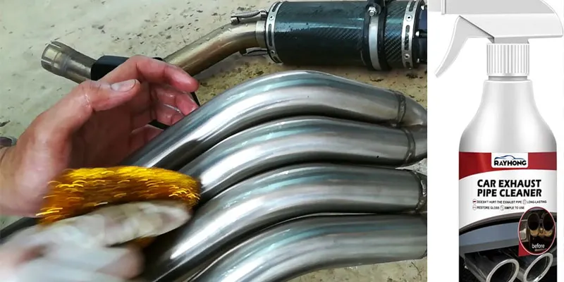 Làm sạch pô xe máy bằng hóa chất chuyên dụng