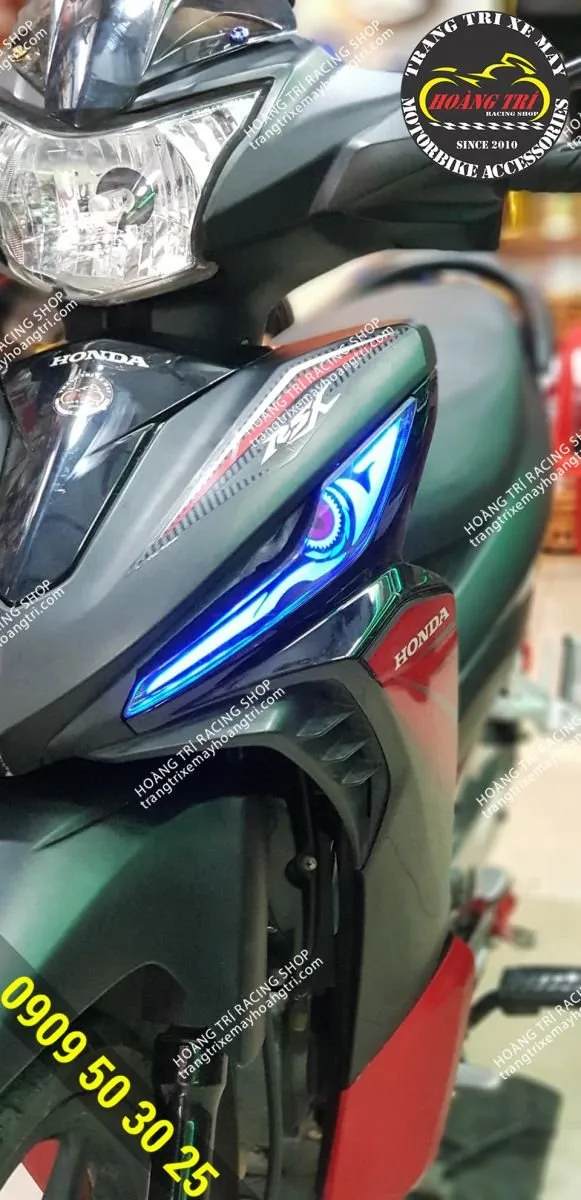 Màu sắc thay đổi của hệ thống đèn Led Audi A9 độ trên Wave RSX 2014