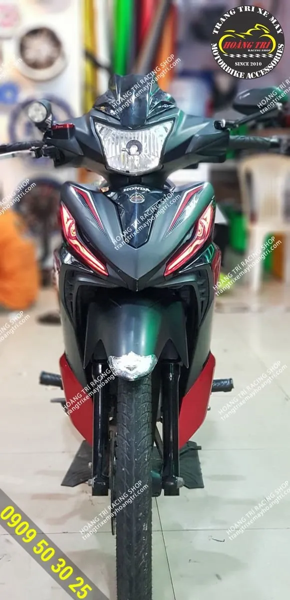 Hiệu ứng màu Led Audi A9 mới lắp đặt cho xe Wave RSX 2014