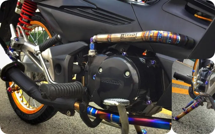 Lốc máy càng thêm độc đáo nhờ đội hình ốc Proti, tăng sự sang chảnh cho xe wave rsx độ kiểng