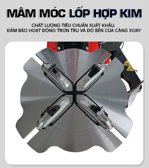 Mâm xoay, kẹp lốp chất lượng cao, không gây xước lazang