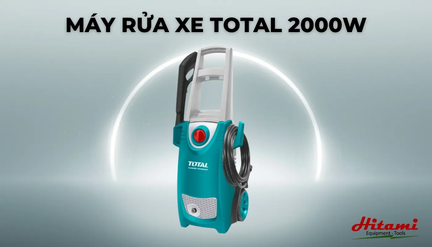 Máy rửa xe Total 2000W Model TGT1122 với thiết kế vali kéo hiện đại
