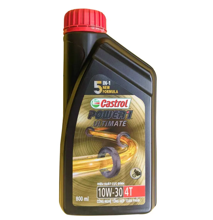 Nhớt Castrol Power1 Ultimate 10W30 tổng hợp toàn phần, giá nhớt xe máy Yamaha Sirius cao cấp