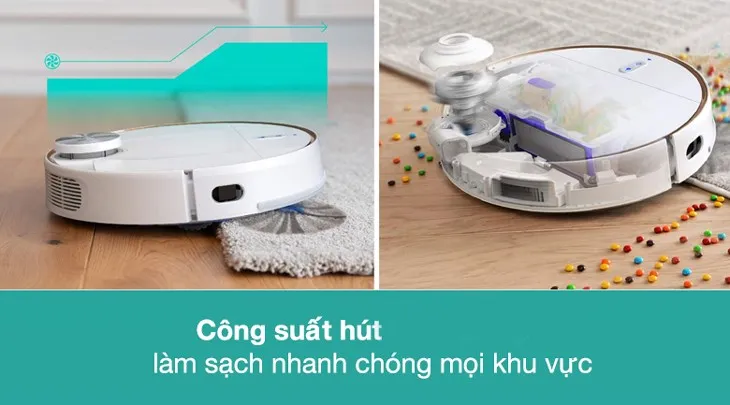 Công suất hút bụi ảnh hưởng trực tiếp đến hiệu năng làm sạch của Robot Hút Bụi