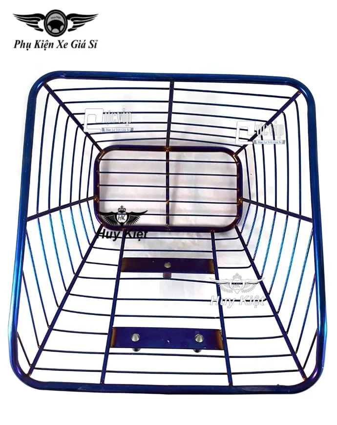 Rổ Inox Xi Titan Xe Wave Chống Gỉ - Mặt trước tổng thể