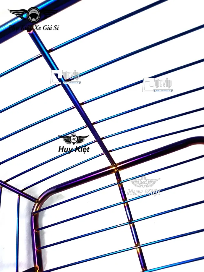 Rổ Inox Xi Titan Xe Wave Chống Gỉ - Chi tiết lắp đặt góc nghiêng