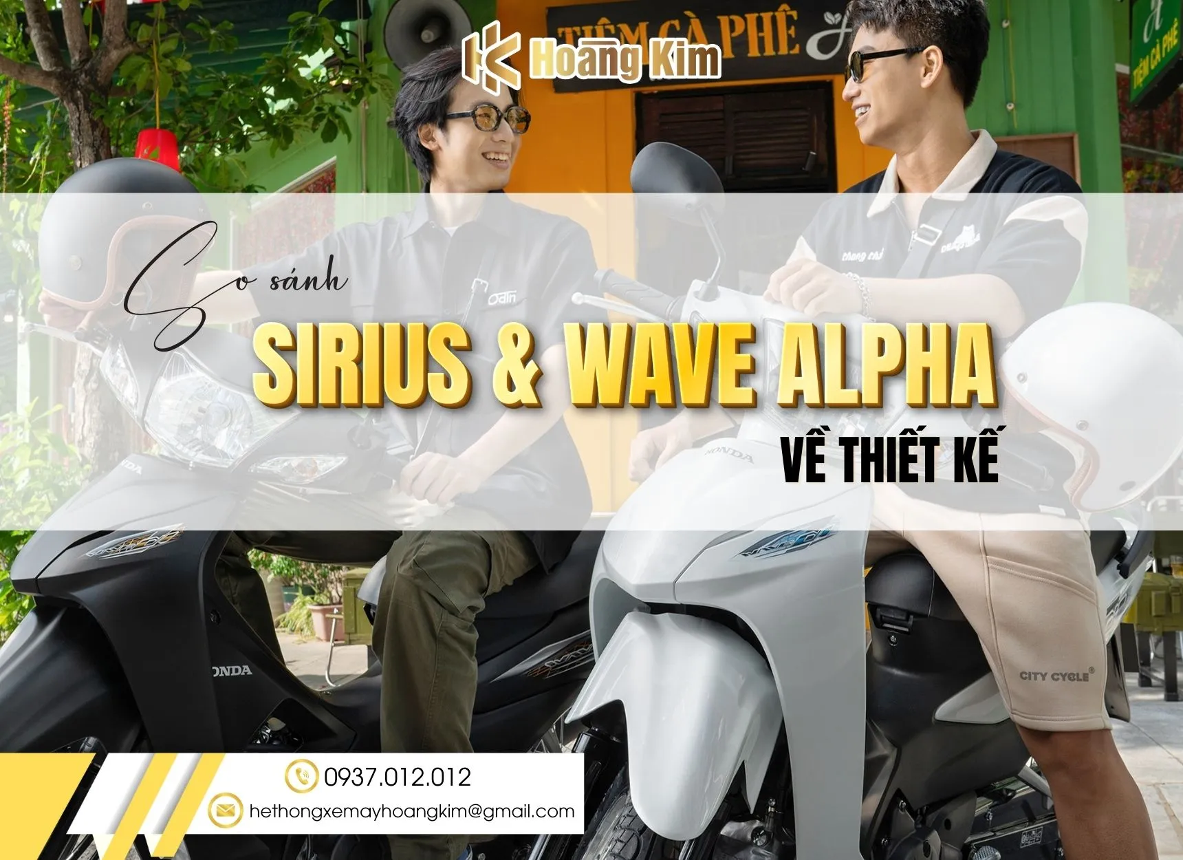 So sánh mặt trước của Yamaha Sirius và Honda Wave Alpha về ngoại hình