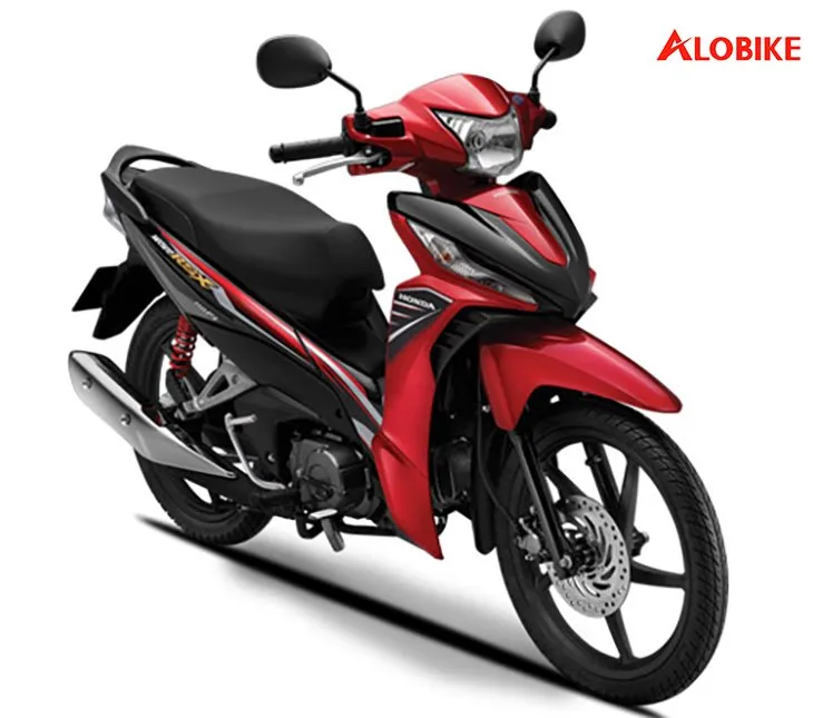 Xe Wave Alpha sơn màu đỏ tươi cổ điển