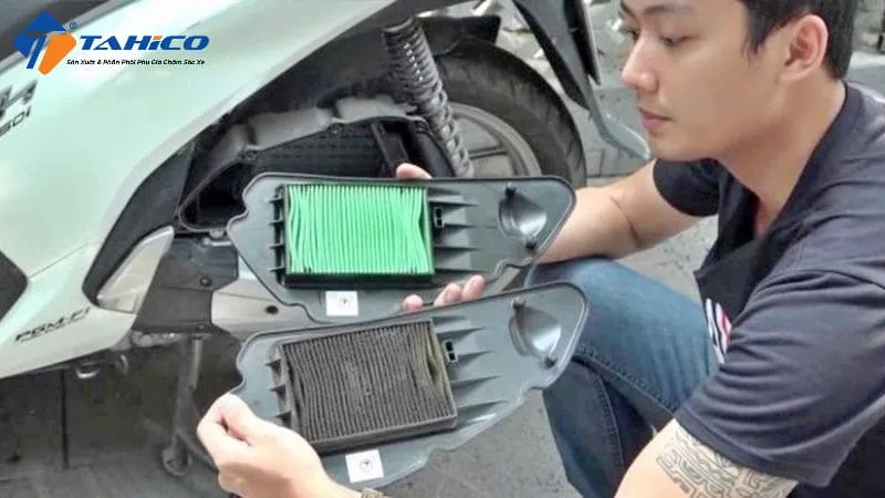 Tác hại khi lọc gió xe máy bám bụi