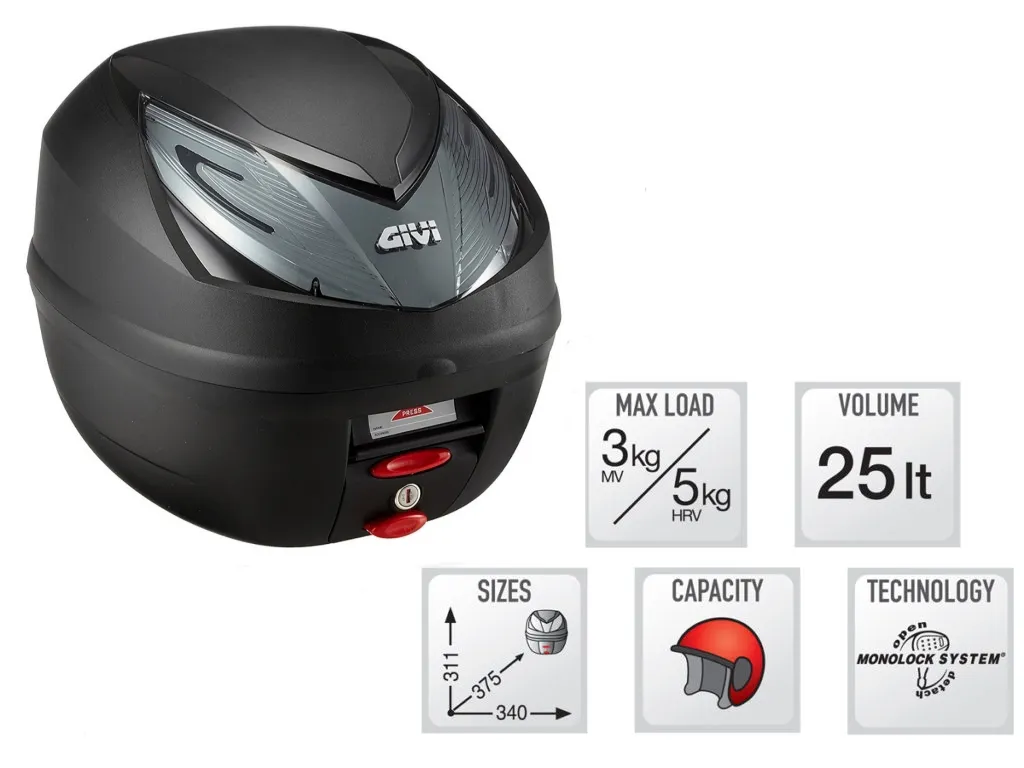 Thùng Givi E250N2 chính hãng chuyên dụng cho xe số