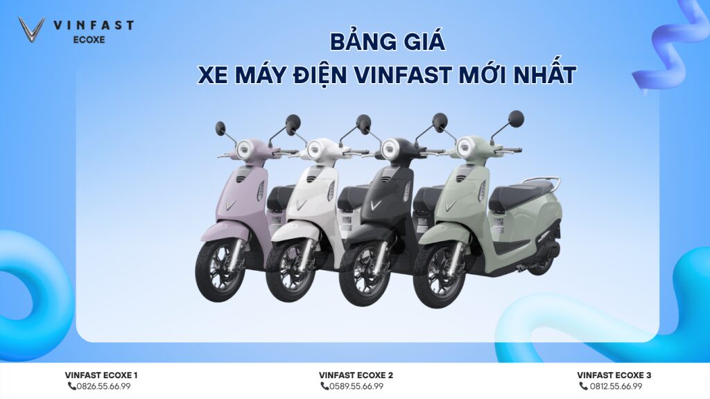 Bảng Giá Xe Máy Điện VinFast Mới Nhất 2025: Cập Nhật Ưu Đãi Hấp Dẫn 5 Bảng Giá Xe Máy Điện VinFast Mới Nhất 2025: Cập Nhật Ưu Đãi Hấp Dẫn