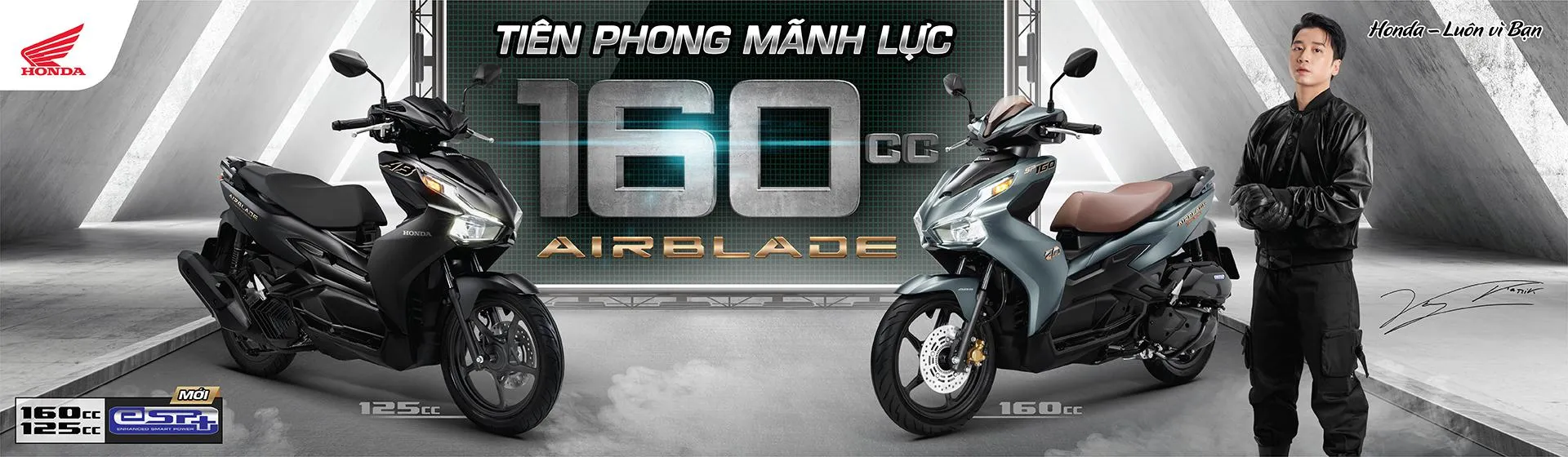 Honda Air Blade phiên bản động cơ 160cc mạnh mẽ và đầy nam tính