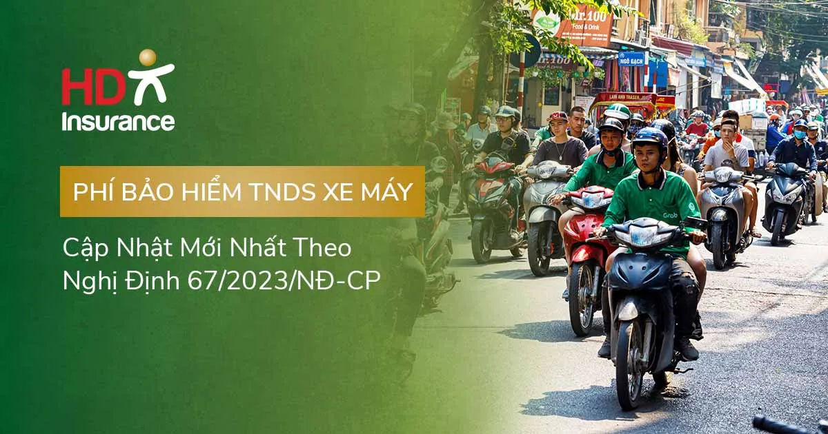 Bảng phí bảo hiểm trách nhiệm dân sự bắt buộc dành cho xe máy