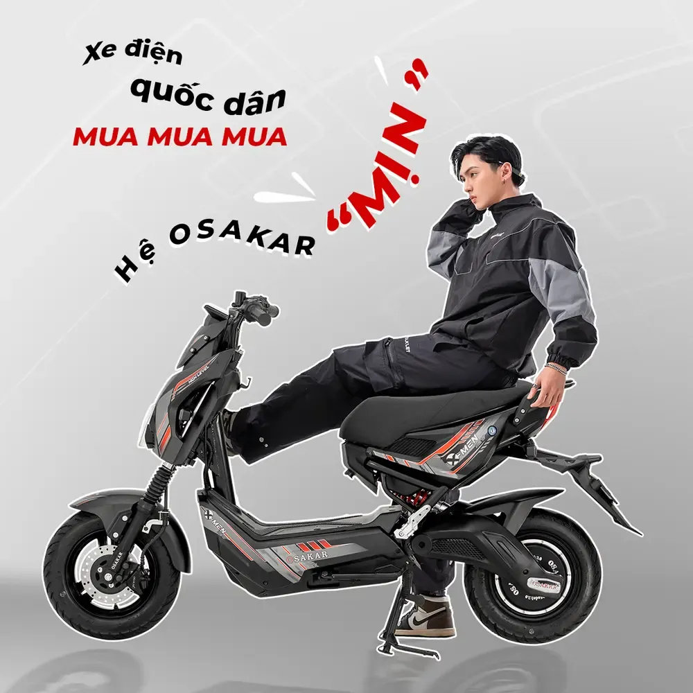 Xe máy điện Osakar thế hệ mới sử dụng ắc quy chất lượng cao
