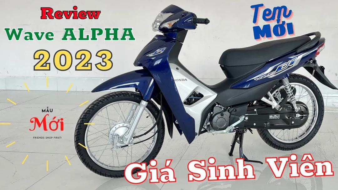 Review Wave Alpha 2023 tem mới và giá bán thực tế