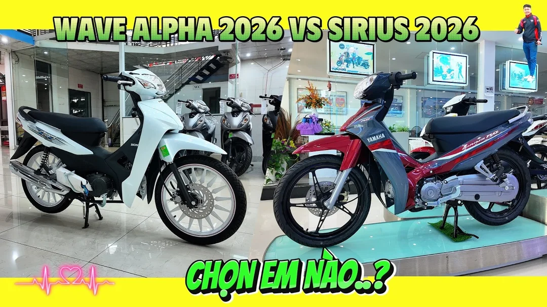So sánh Honda Wave Alpha 110 và Yamaha Sirius 110 năm 2026