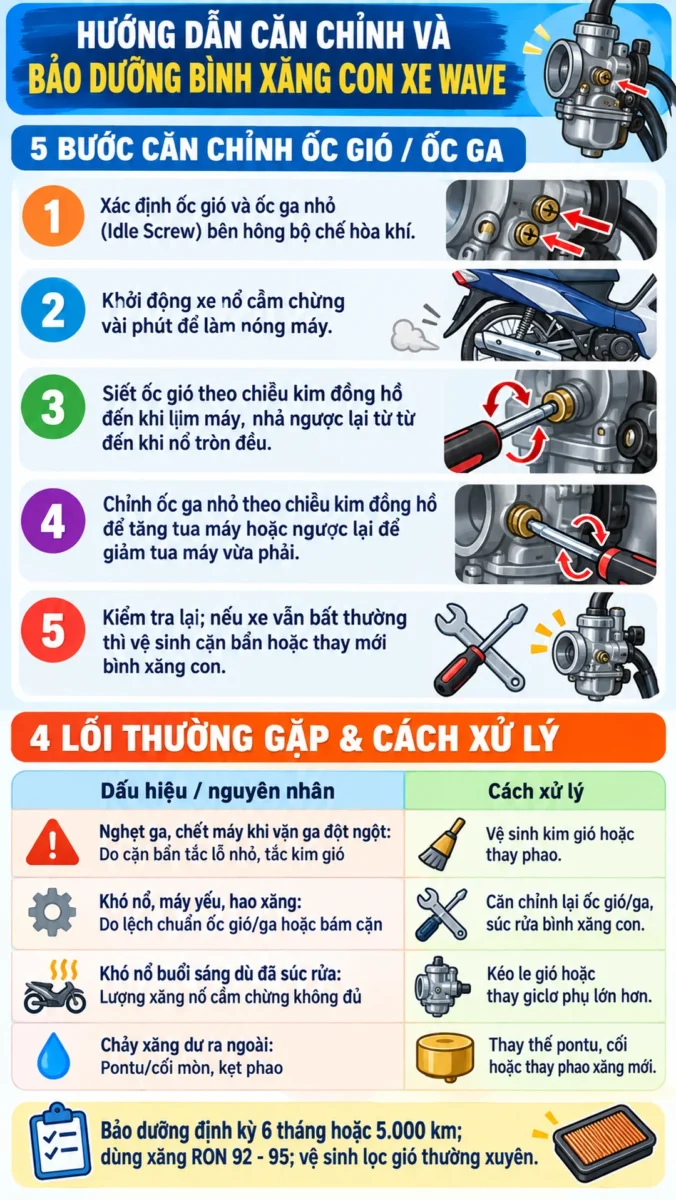 Hướng dẫn tìm hiểu giclơ xe Wave là gì và cách bảo dưỡng chuẩn 5 giclơ xe Wave là gì